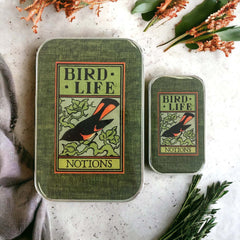 Bird Life Notions Tin NEEDLE CASE NEEDLE ORGANIZER-Small