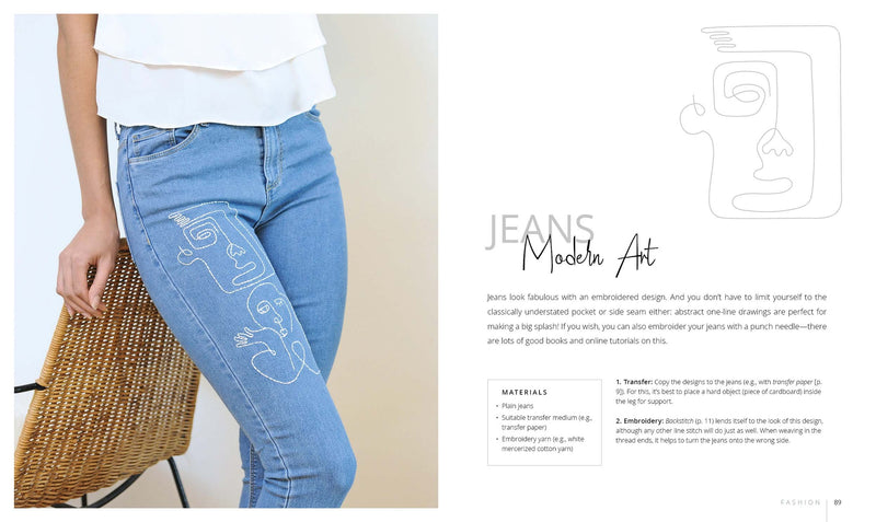 Stitch with One Line: 33 Easy-to-Embroider Minimalist Designs By  Martina Unterfrauner