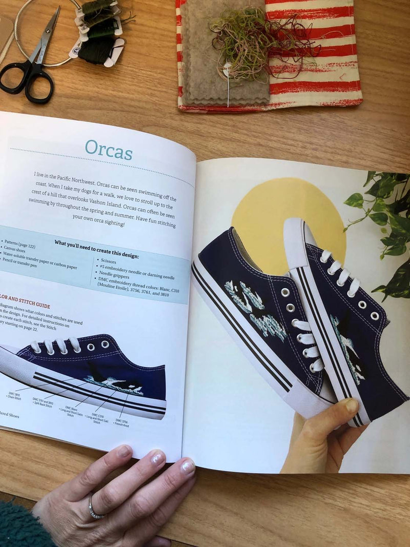 Diy Embroidered Shoes- Hand Embroidery Diy Book by Melissa Galbraith