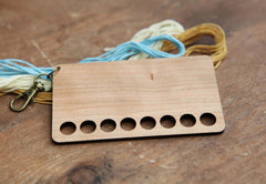 Cherry Wood Barn Swallow Embroidery Floss Storage Holder From Sunrise Grove