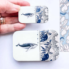 Whale Tin NEEDLE CASE NEEDLE ORGANIZER-Large