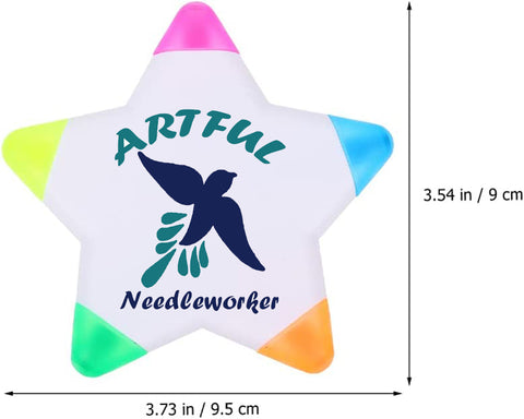 5 Color Star Shaped Florescent Highlighter