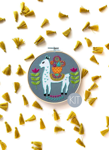 LLAMA EMBROIDERY KIT By Rikrack Embroidery