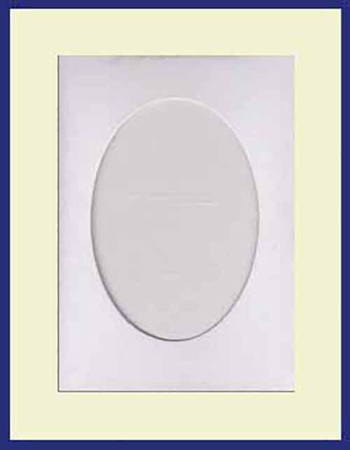 SMALL NEEDLEWORK CARDS. OVAL OPENING.......Parchment