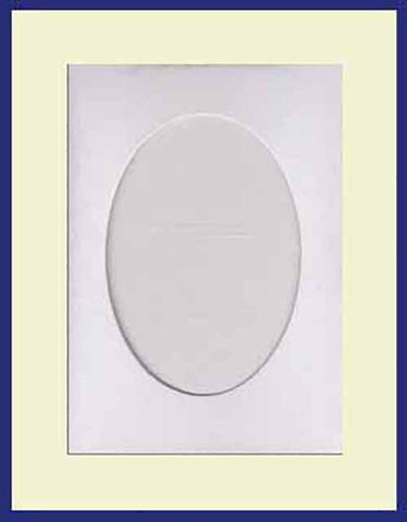 SMALL NEEDLEWORK CARDS. OVAL OPENING....... White