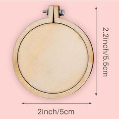 Mini Wood Embroidery Hoop Pendant Ornament Decoration-2 inch diameter
