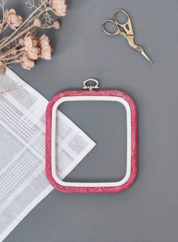 Square Flexi Hoop by Nurge 5 by 5.75 inch Pink