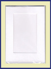 SMALL NEEDLEWORK CARDS. RECTANGULAR OPENING...Ivory