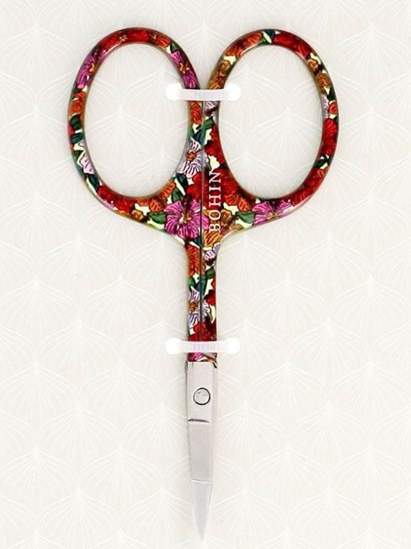 Bohin Fancy Embroidery Scissors - Blossom Collection -Red