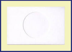SMALL NEEDLEWORK CARDS. ROUND OPENING...IVORY