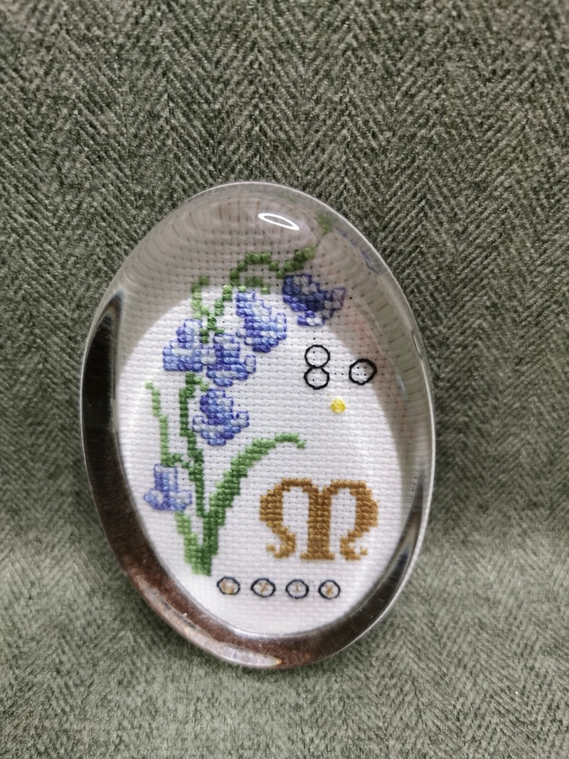 Hand Made  Oval Glass Paperweight from Yarntree