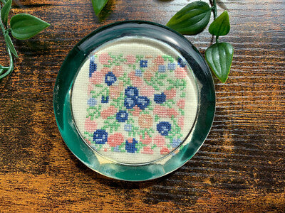 Hand Made  Round Glass Paperweight from Yarntree