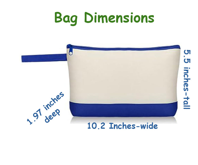 Colorful Zippered Canvas Bags to Embroider Multiple Colors From Artful Needleworker