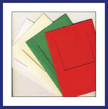 LARGE NEEDLEWORK CARDS. SQUARE OPENING.......Red