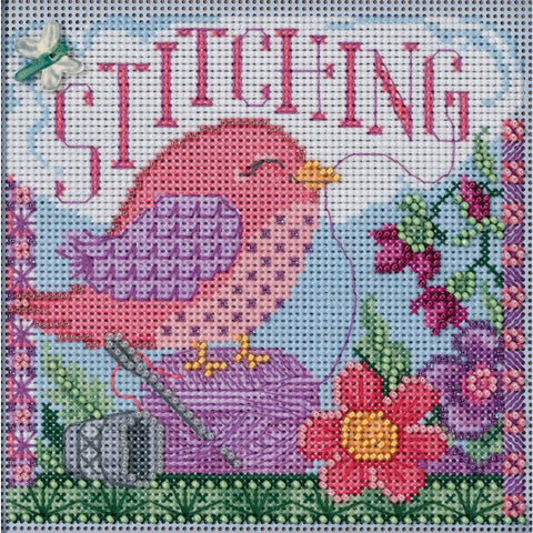 STITCHING by Mill Hill Buttons & Beads Counted Cross Stitch Kit 5