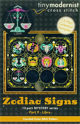 Zodiac Signs# 9 Libra By The Tiny Modernist Counted Cross Stitch Pattern