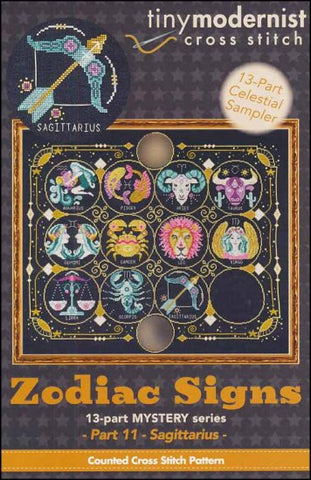 Zodiac Signs# 11 Sagittarius By The Tiny Modernist Counted Cross Stitch Pattern