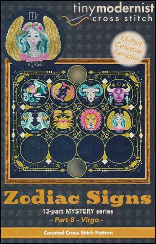 Zodiac Signs# 8 Virgo By The Tiny Modernist Counted Cross Stitch Pattern