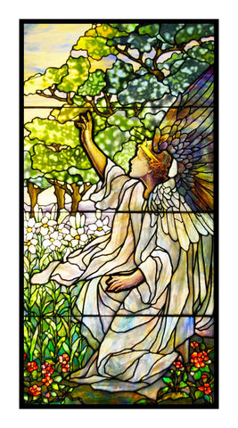 Heavenly Angel detail inspired by Louis Comfort Tiffany Counted Cross Stitch Pattern DIGITAL DOWNLOAD