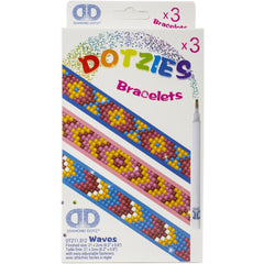 WAVES BRACELETS KIT-Diamond Dotz Diamond Bracelets Facet Art Kit 1inch by 9 inches...3 per package