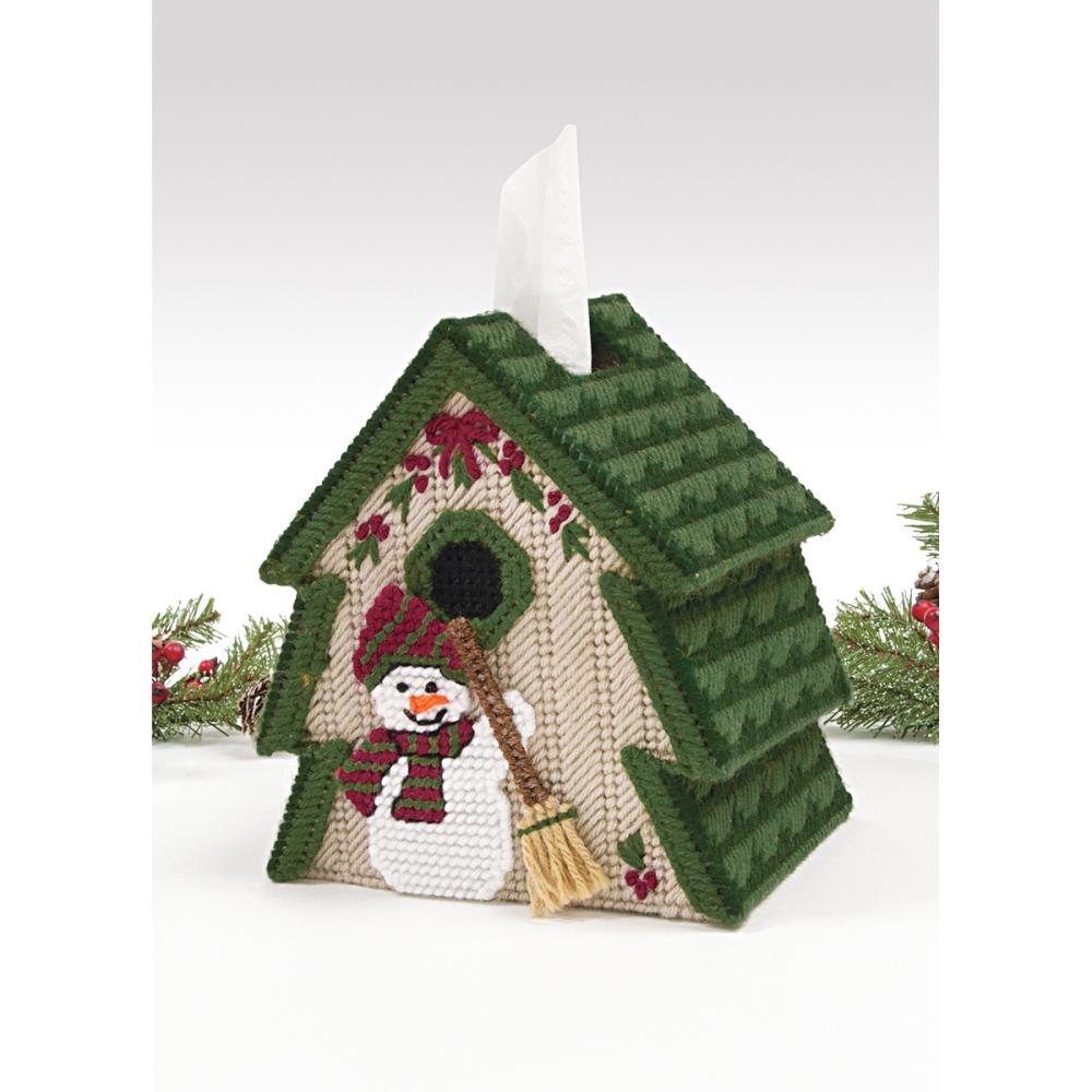 Mary Maxim Tree Tissue Box Plastic Canvas Kit 5 7 Count