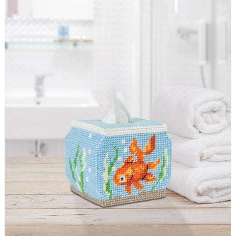 Mary Maxim Plastic Canvas Goldfish Tissue Box Kit 5