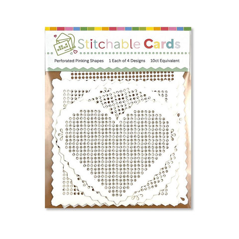 Cross Stitch Style Wood Charms - Pkg of 4