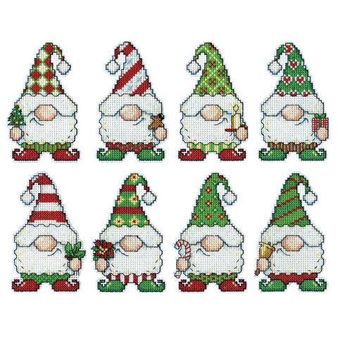 Holiday GNOME Ornaments by Design Works Counted Cross Stitch Kit 2.5