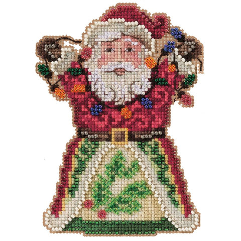 Santa Claus With Lights by Jim Shore Counted Cross Stitch Kit -Mill Hill