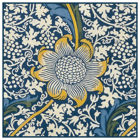 Kennet Design Detail 1 by Arts and Crafts Movement Founder William Morris Counted Cross Stitch Pattern