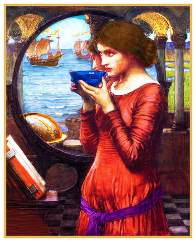 Destiny inspired by John William Waterhouse Counted Cross Stitch Pattern