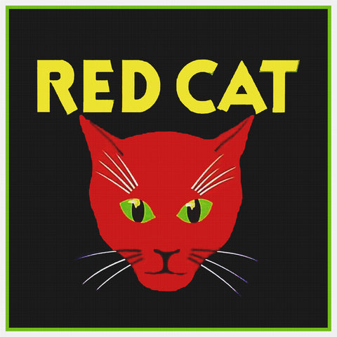 Red Cat Advertisement Art Leonetto Cappiello Counted Cross Stitch Pattern