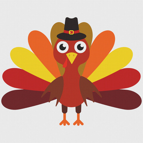 An Elegant Turkey Counted Cross Stitch Pattern DIGITAL DOWNLOAD