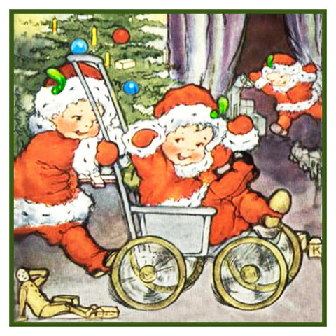 Vintage Christmas Santa Helpers Nimble Nicks # 22 Counted Cross Stitch Pattern