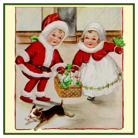 Vintage Christmas Santa Helpers Nimble Nicks # 3 Counted Cross Stitch Pattern