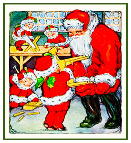 Vintage Christmas Santa Helpers Nimble Nicks #28 Counted Cross Stitch Pattern