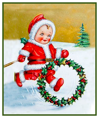 Vintage Christmas Santa Helpers Nimble Nicks #6 Counted Cross Stitch Pattern