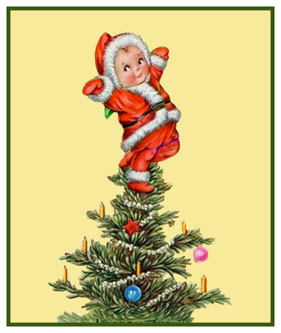 Vintage Christmas Santa Helpers Nimble Nicks #9 Counted Cross Stitch Pattern