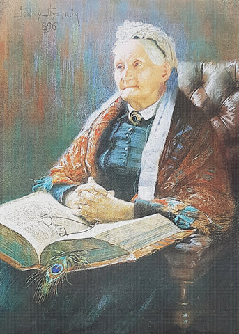 Portrait of Swedish Grandma Jenny Nystrom Counted Cross Stitch Pattern