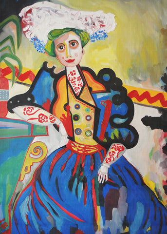 The Woman by Amadeo de Souza-Cardoso Counted Cross Stitch Pattern