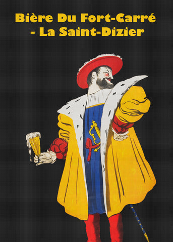 Beer-Bierre Advertisement Art Leonetto Cappiello Counted Cross Stitch Pattern