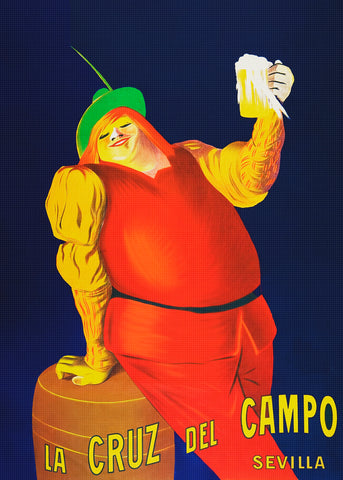 Campo Beer Advertisement Art Leonetto Cappiello Counted Cross Stitch Pattern