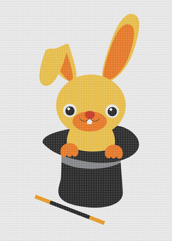 Contemporary Circus Rabbit in a Hat Hand Embroidery Pattern