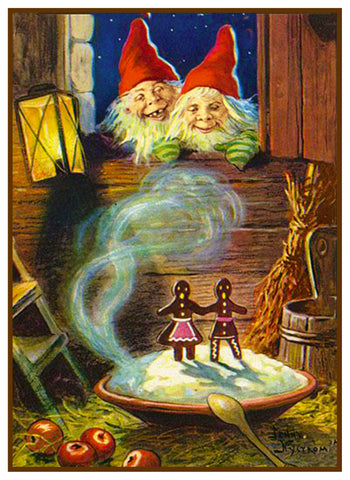 Tomte Elves Gingerbread People by Jenny Nystrom Counted Cross Stitch Pattern