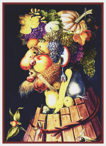 Giuseppe Arcimboldo Season-Autumn Counted Cross Stitch Pattern