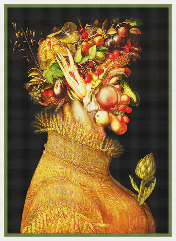 Giuseppe Arcimboldo Seasons-Summer Counted Cross Stitch Pattern