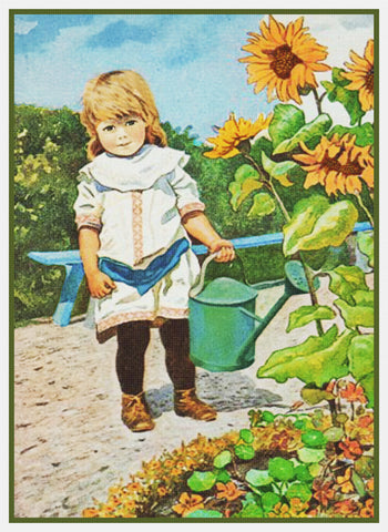 Davida's Sunflowers  by Swedish Artist Jenny Nystrom Counted Cross Stitch Pattern