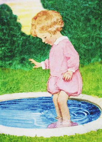 Child Who Forgot To Wash By Jessie Willcox Smith Counted Cross Stitch Pattern