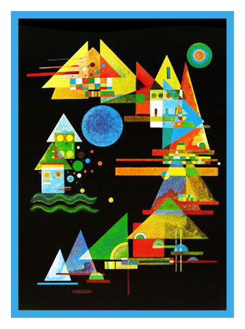 Spitzen in Bogen by Artist Wassily Kandinsky Counted Cross Stitch Pattern