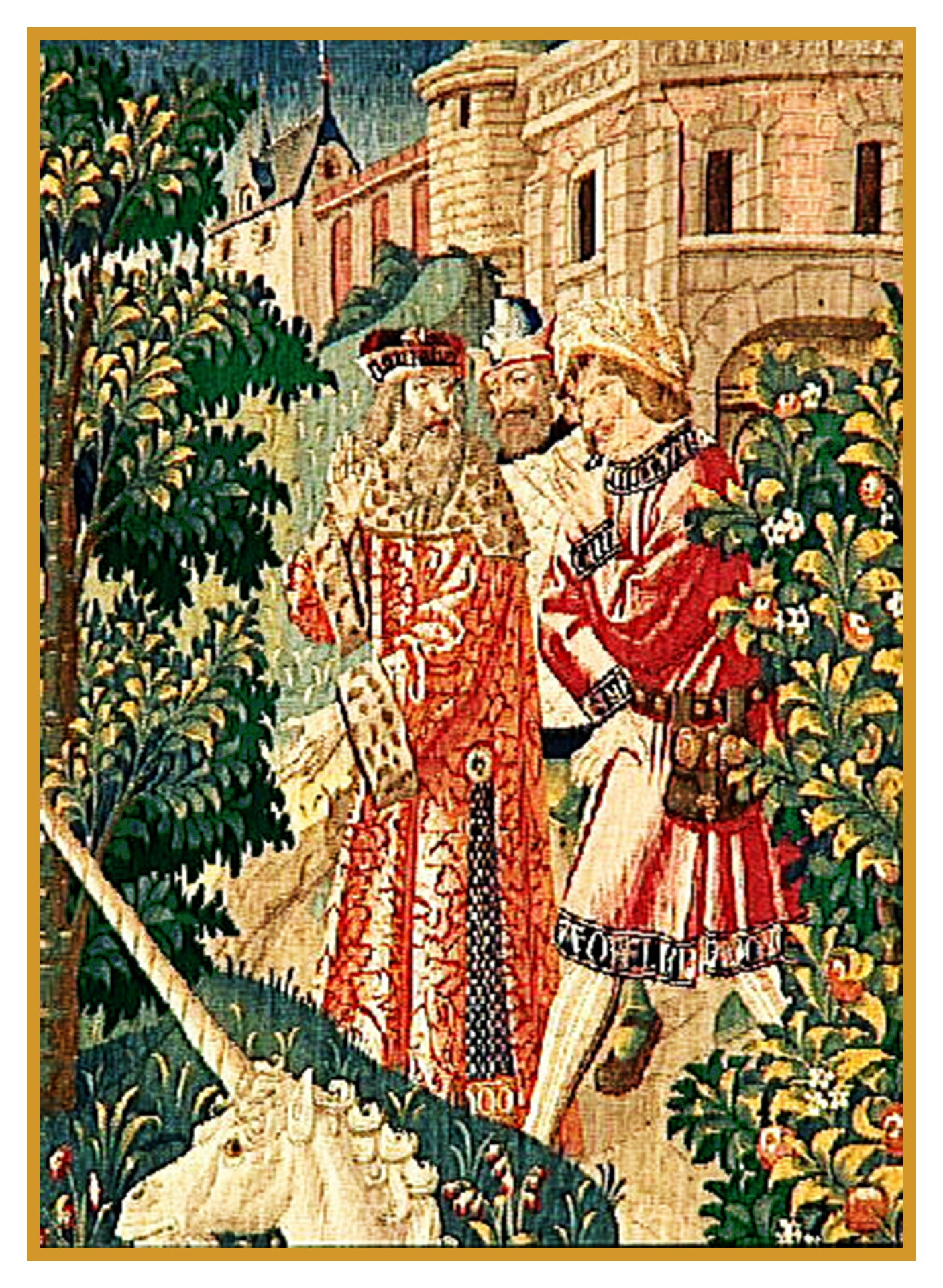 The Lords Detail From St Etienne Medieval Tapestry Counted Cross Stitc Orenco Originals LLC